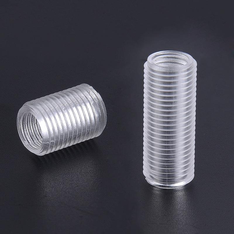 批透明PC塑料细牙M6M10空心牙管无磁防锈塑料空心穿线出线外牙管