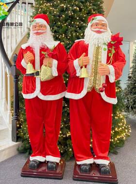 圣诞老人1.8m迎宾圣诞老人商场声控跳舞电动圣诞老人音乐供应