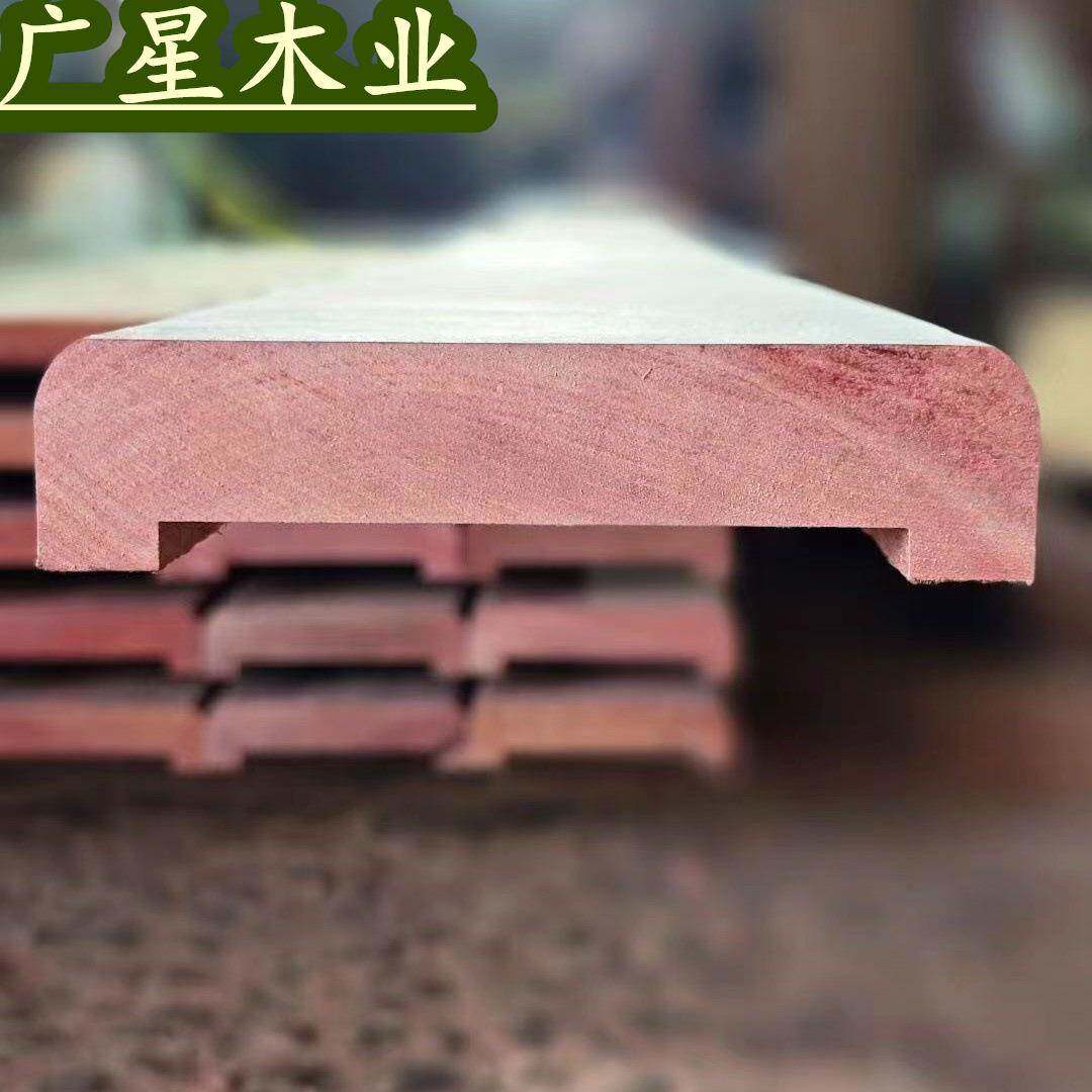 户外第伦桃木板庭院规格料室外用柳桉木扶手原木实木用硬木