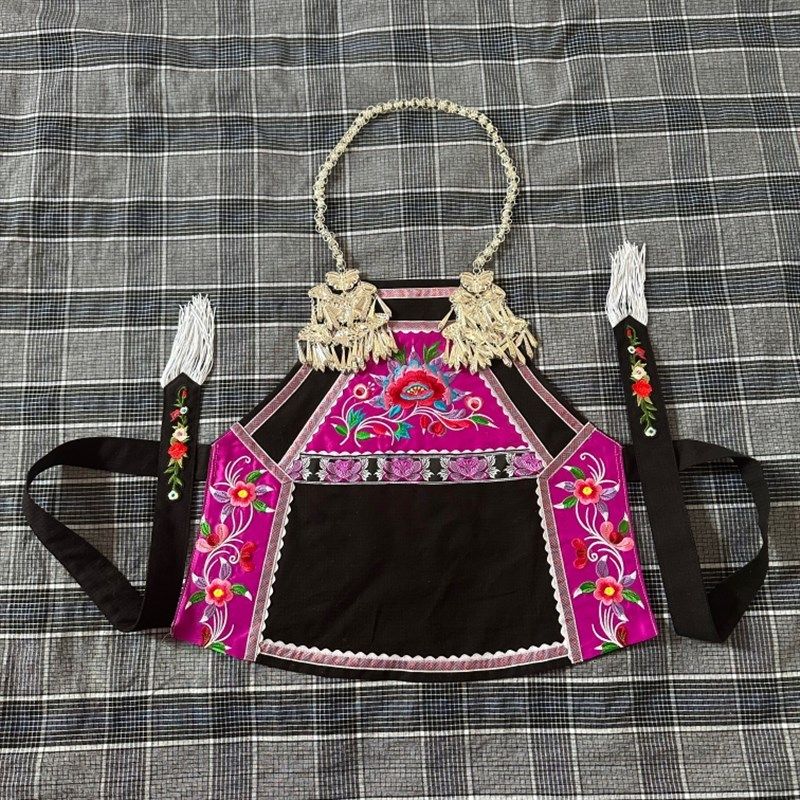 贵州布依族壮族绣花围腰少数民族杜兜少数民族围裙围腰带新款年轻,特色手工艺,苗绣,淘宝优惠券,粉丝福利购,淘宝优惠卷