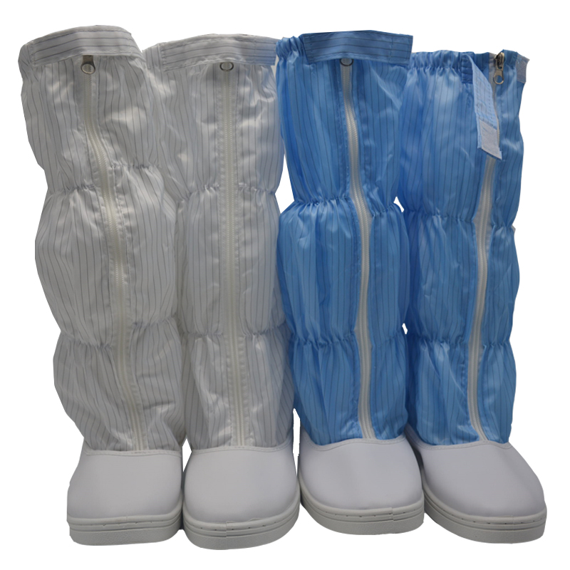 无尘鞋防静电鞋高筒靴白色蓝色无尘靴男女长筒靴车间防护工作鞋