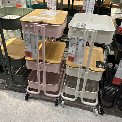 小推车落地新生储儿用品收纳架厨房客厅零食婴菜蔬物架架子