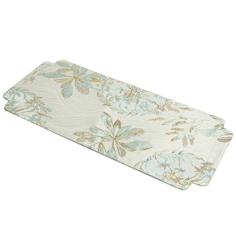 金丝梨花白双面中式茶席茶桌布垫布干泡茶旗一人桌旗杯垫