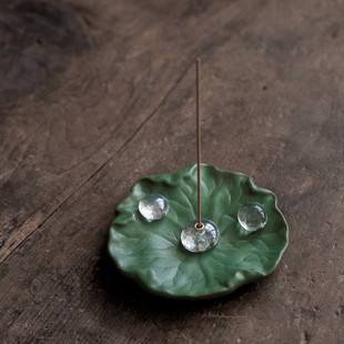 一笑间小池线香座露珠水滴陶瓷