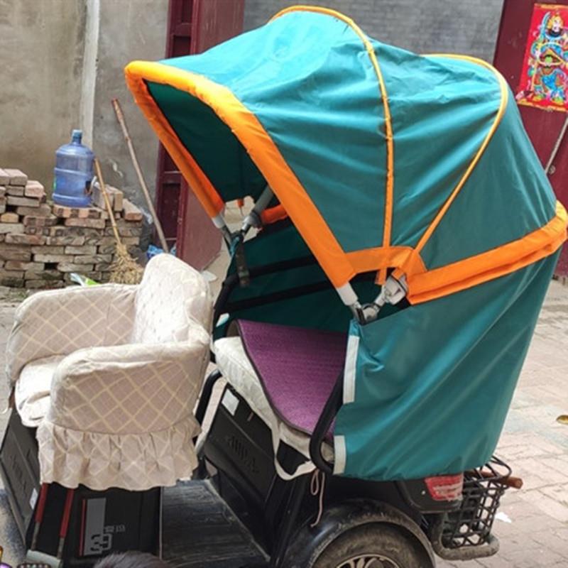 【折扣价】电动三轮车棚雨棚遮阳避雨蓬脚踏三轮车折叠车鹏人力车