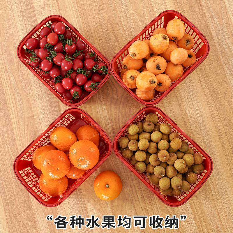 【折扣价】杨梅葡萄采摘篮子手提蓝李子塑料桃园蓝枇杷红色斤装莓