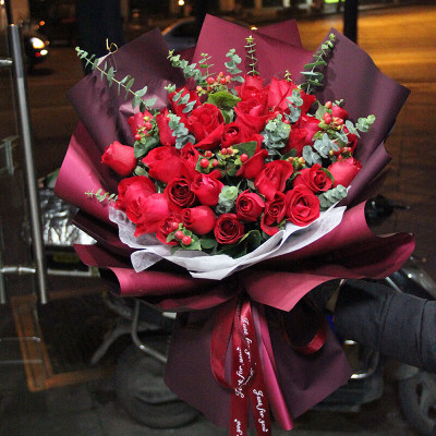 鲜花速递花礼红玫瑰花真鲜花生日送女友老婆表白礼物花束同城配送