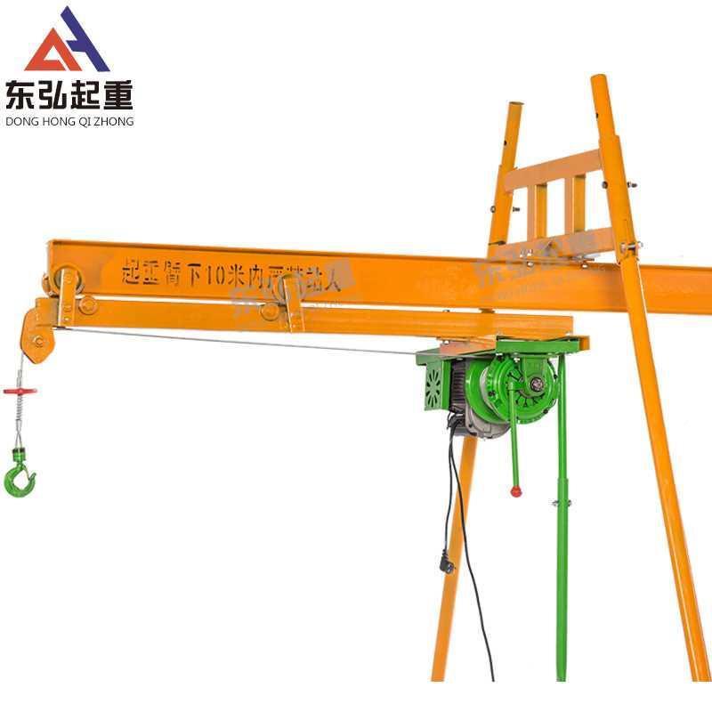 室外四立柱建直滑式JOQ小吊机家用型轨道起重修机筑装小室内外吊