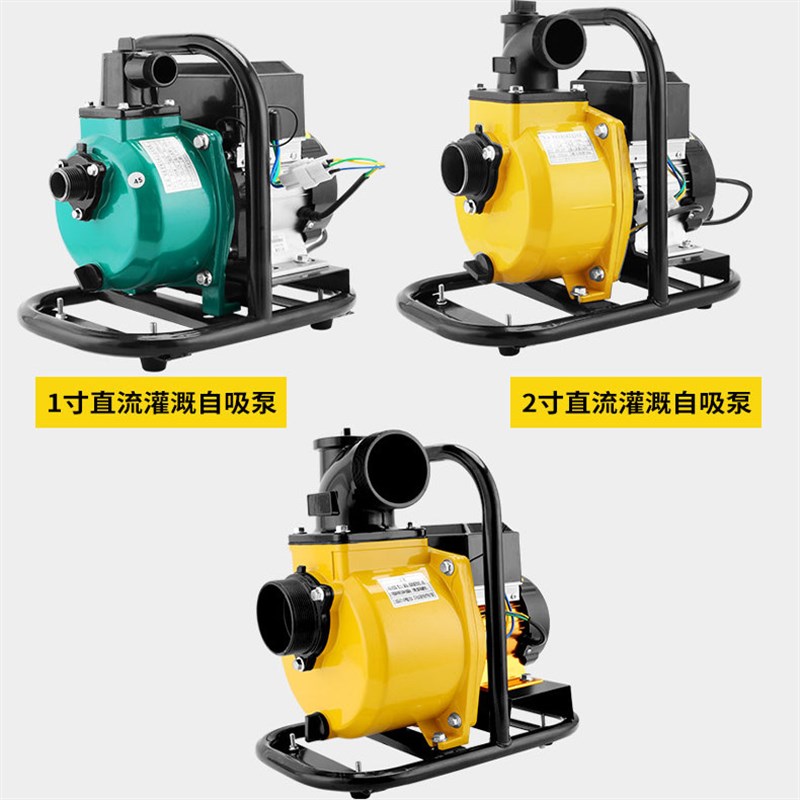永磁电瓶三轮车水泵无刷直流自吸泵农用浇灌溉电动车抽水机48-72V