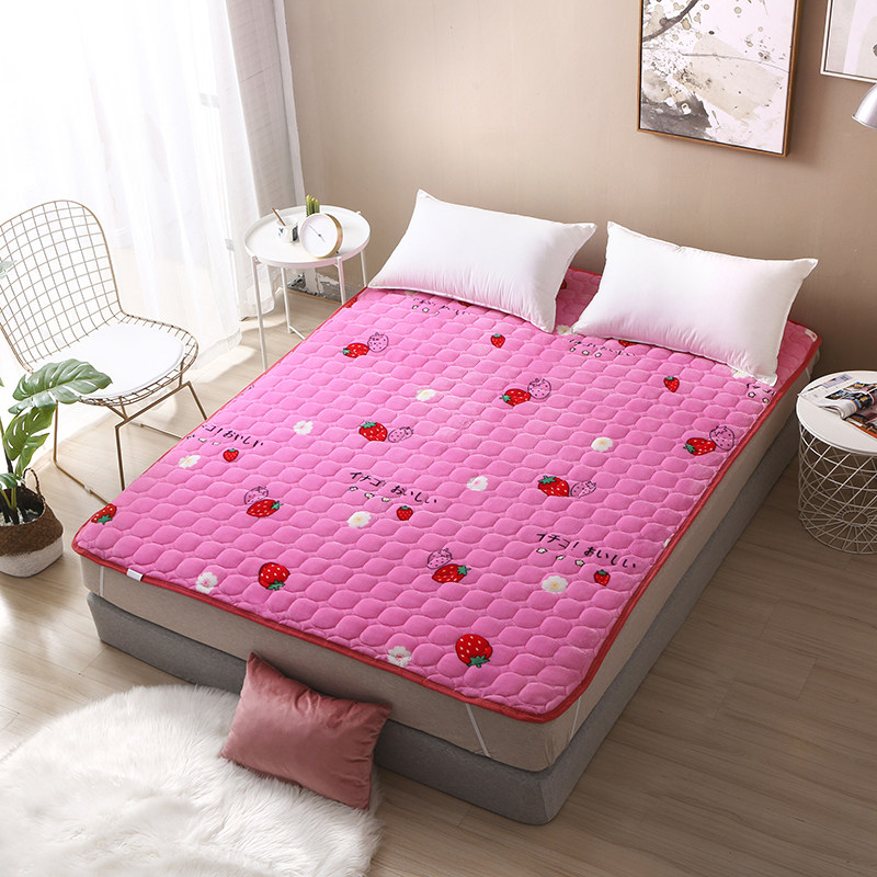 法兰绒床垫软垫薄款1.5米单人家用垫褥床被床铺学生宿舍双人0.9床