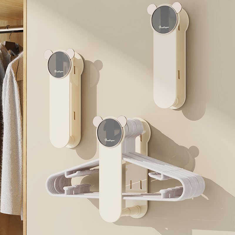 可伸缩衣架收纳壁挂阳台放晾衣架家用多功能挂架