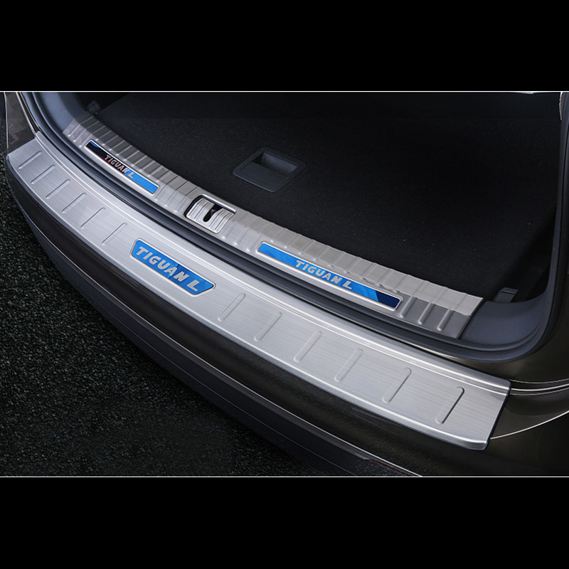 7款途观后护板尾门亮条后保险杠护板途观后备箱保护条改装件