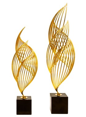 现轻奢风生水起摆件高档客厅玄关电视柜家居工艺术软装饰品