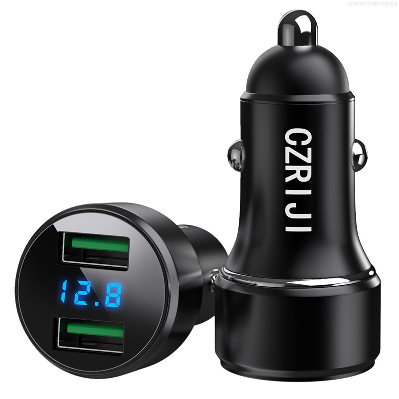 车载多烟器电源u点p转换接头汽车用品车内充电快充一拖二s功能