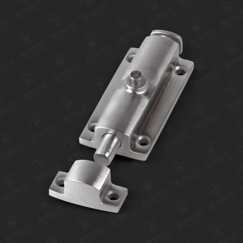 LS406箱锈钢明插销 4厚加寸自动弹簧按钮式圆形插销木门 机不机柜