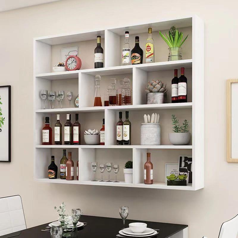 【折扣价】家用墙上置物架简易酒架挂墙式书架墙上货架壁挂式餐厅