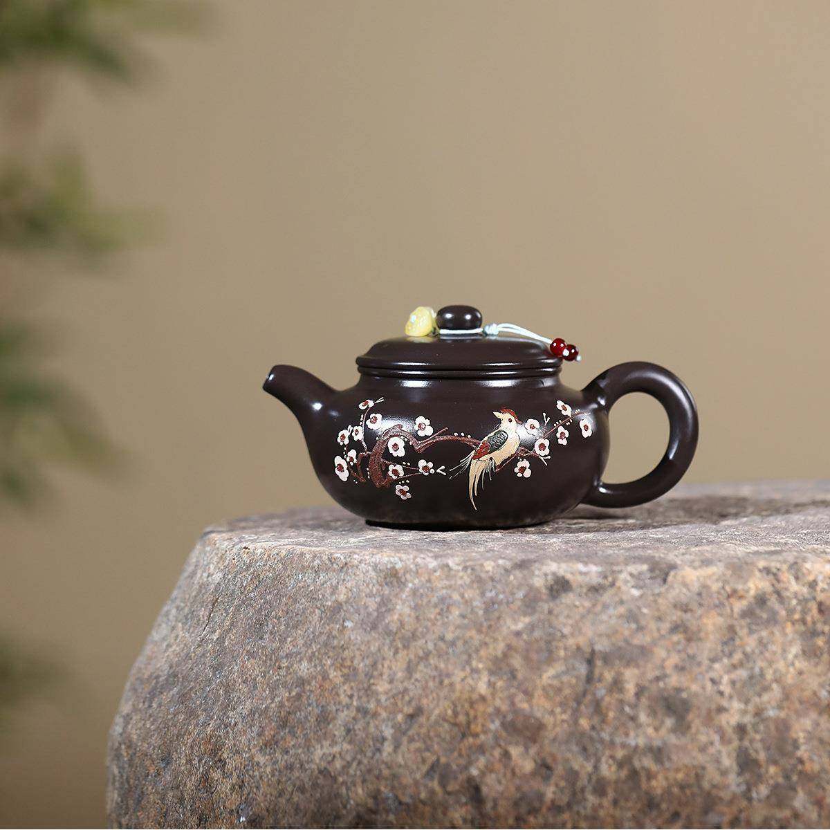 【折扣价】密文发货宜兴紫砂壶手工制作原矿黑朱泥雅趣仿古大容量