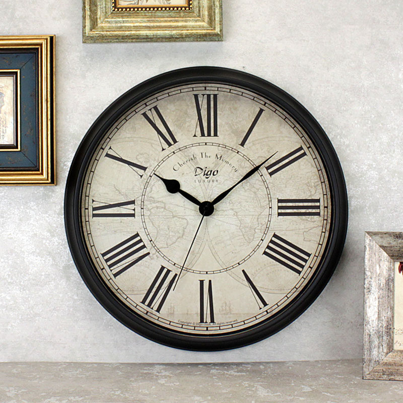 客厅挂钟时尚钟表大气欧式家用钟饰复古静音时钟挂墙怀旧老式,家居饰品,挂钟,淘宝优惠券,粉丝福利购,淘宝优惠卷