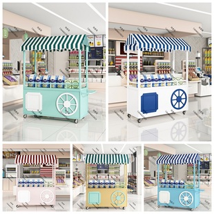 摆摊小推车移动摊位车户外花车流动集市网红售卖车