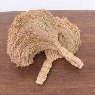 红白事黍子苗笤帚手工老式扫帚传统糜子手工编织扫把扫尘土炕