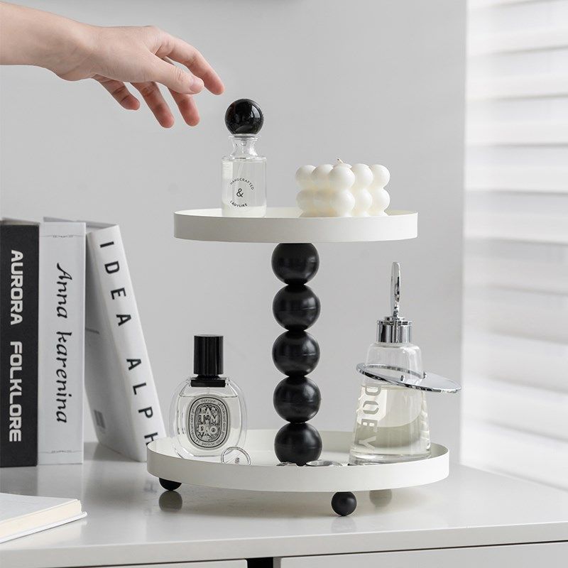 Norc 简约桌面收纳玄关双层托盘轻奢创意家居装饰摆件,收纳整理,化妆品收纳架,淘宝优惠券,粉丝福利购,淘宝优惠卷