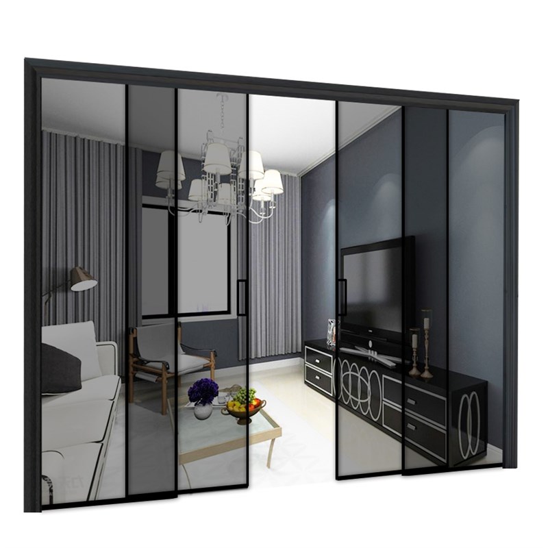 南通定制推拉门阳台客厅厨房卫生间浴室玻璃门极窄边框折叠移门