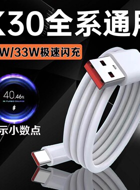 适用红米K30数据线33W超级闪充红米k30pro手机快充线数据线Redmi红米k30至尊纪念版充电线k30s小数点加长2米
