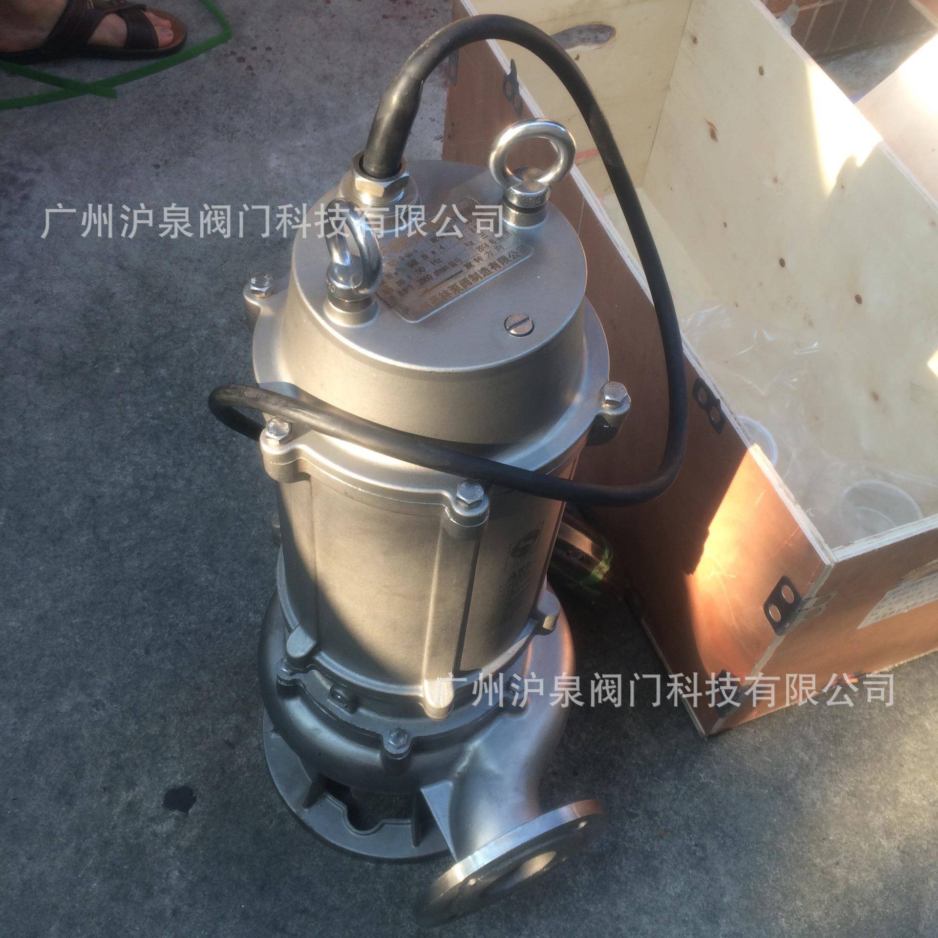 耐酸防腐蚀化工泵220V380V潜水泵不锈钢304污水泵无堵塞排污泵