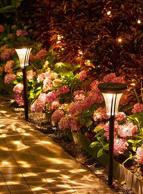 太阳能草坪灯led庭院地插灯不锈钢玻璃光影太阳能灯太阳能庭院灯