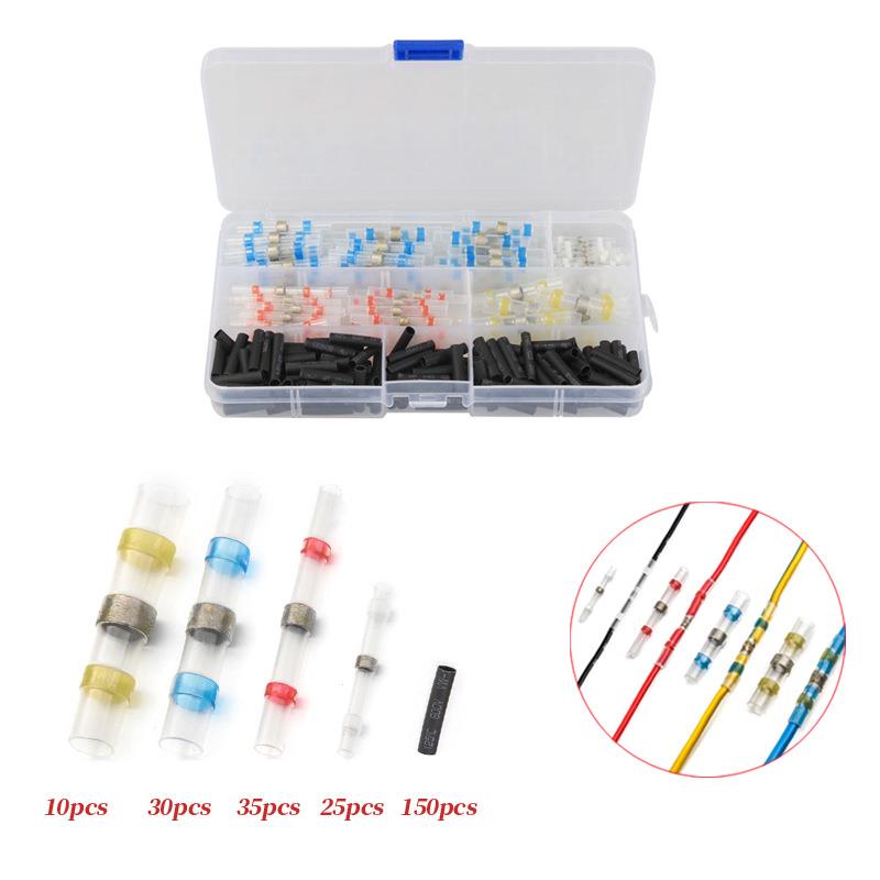 250pcs盒装防水焊锡环热缩中接端子焊锡环热缩套管接线端子