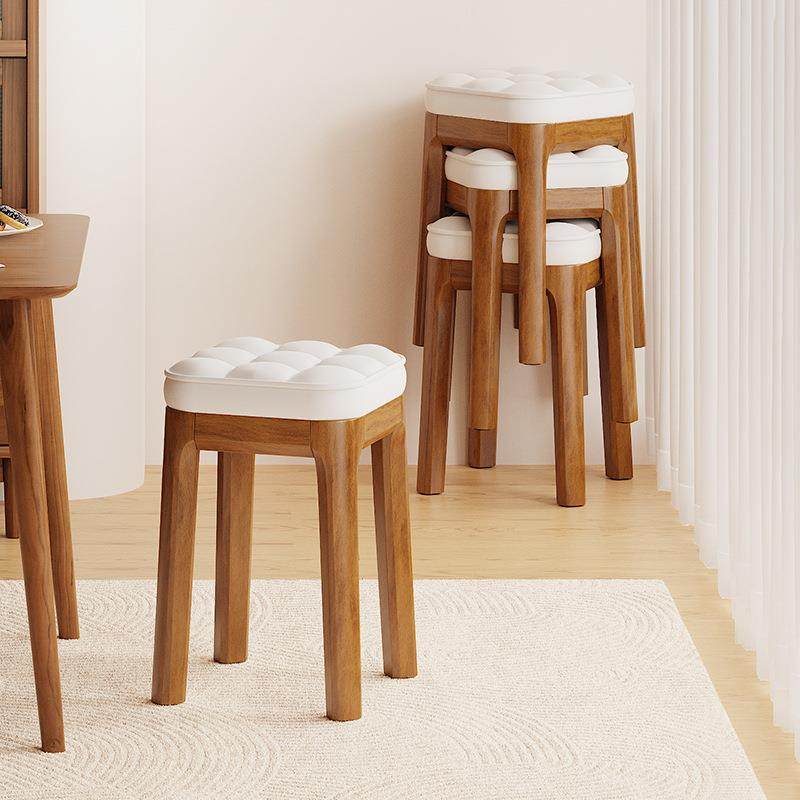 实木凳子家用可摞叠极简风方形化妆凳加厚软包防滑餐凳可收纳板凳,鲜花速递/花卉仿真/绿植园艺,割草机/草坪机,淘宝优惠券,粉丝福利购,淘宝优惠卷