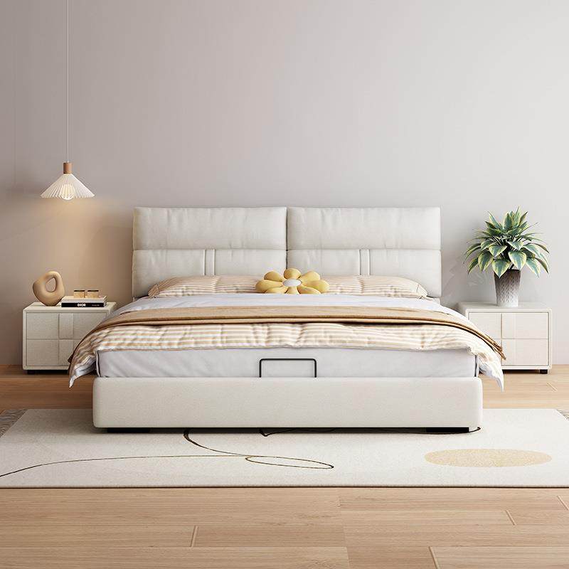 现代轻奢布艺床可拆洗1.8米大户型主卧双人床北欧简约1.5米布艺床