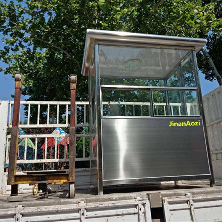 淄博不锈钢玻璃岗亭厂供应门卫岗亭车间机房亭工地工作操作间