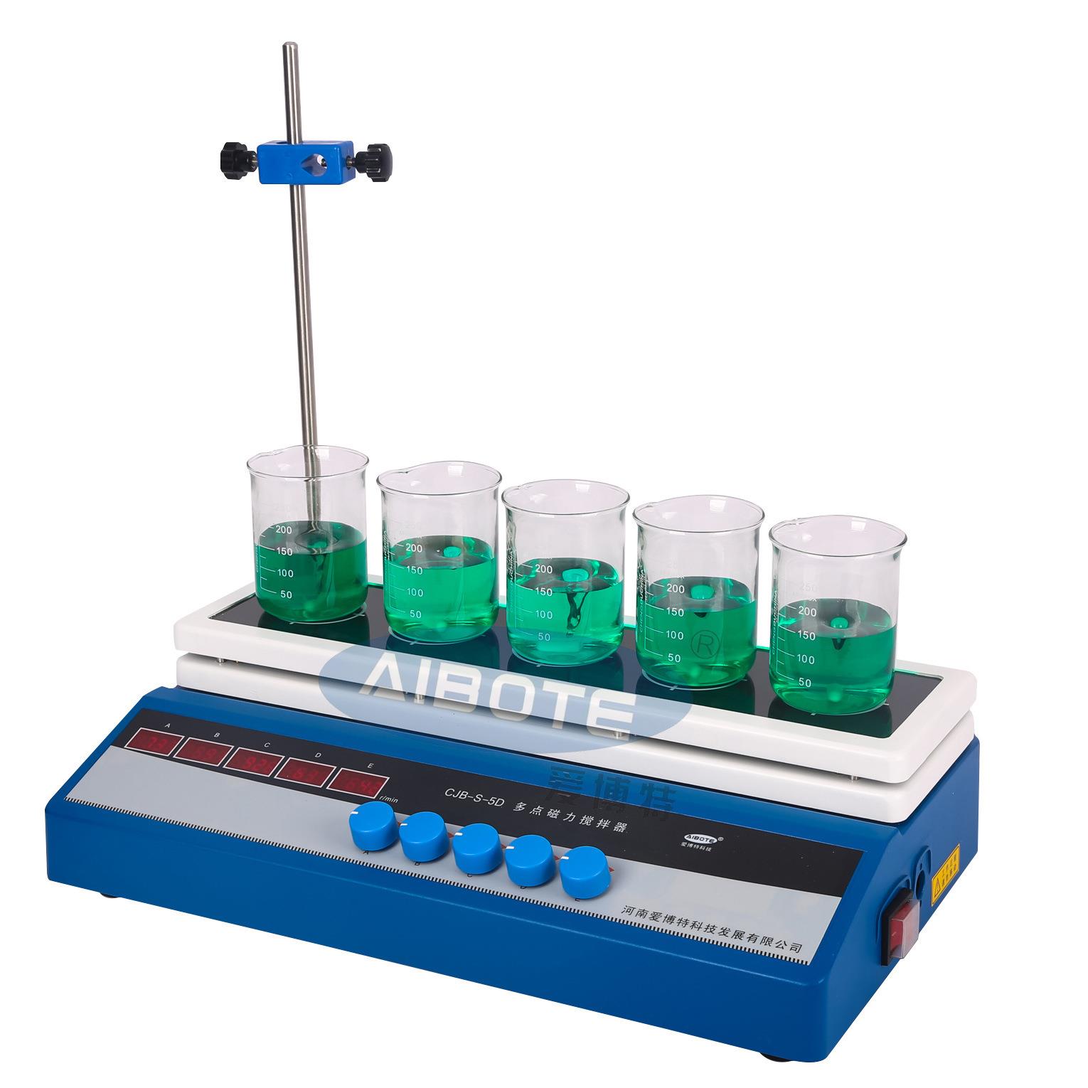 CJB-S-5D型五工位磁力搅拌器调温款智能数显定时加热/外接热电偶