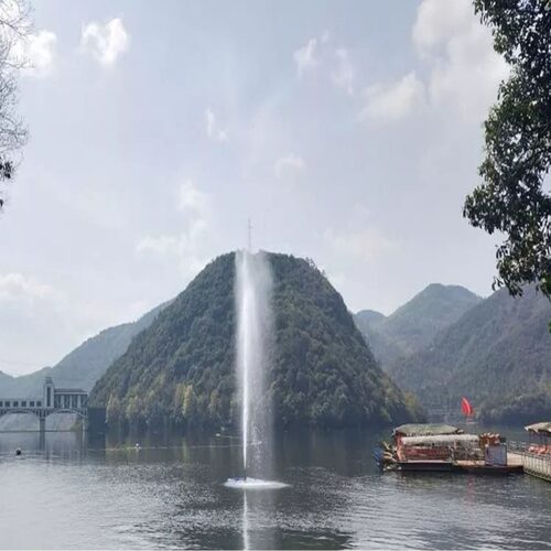 网红牛角呐喊喷泉高空喷泉音乐灯光喊泉厂家直销观光景区游乐设备