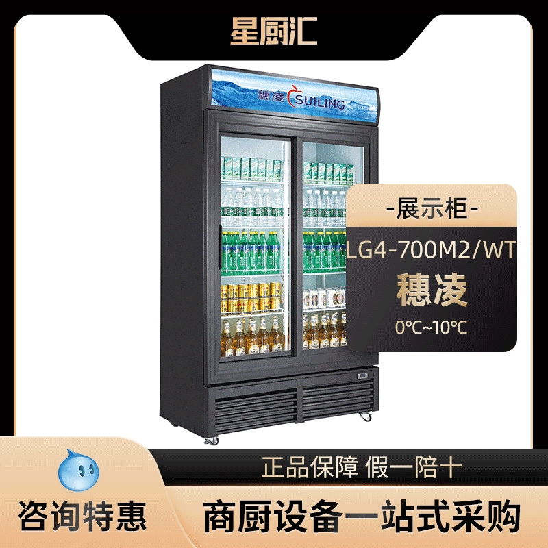 穗凌LG4-700M2/WT冷藏单温风冷无霜冷柜展示商用大冰柜保鲜全铜管