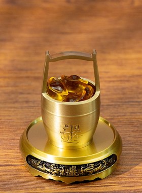 小铜记一桶江山铜水桶收纳摆件创意客厅家居玄关办公室装饰品礼品