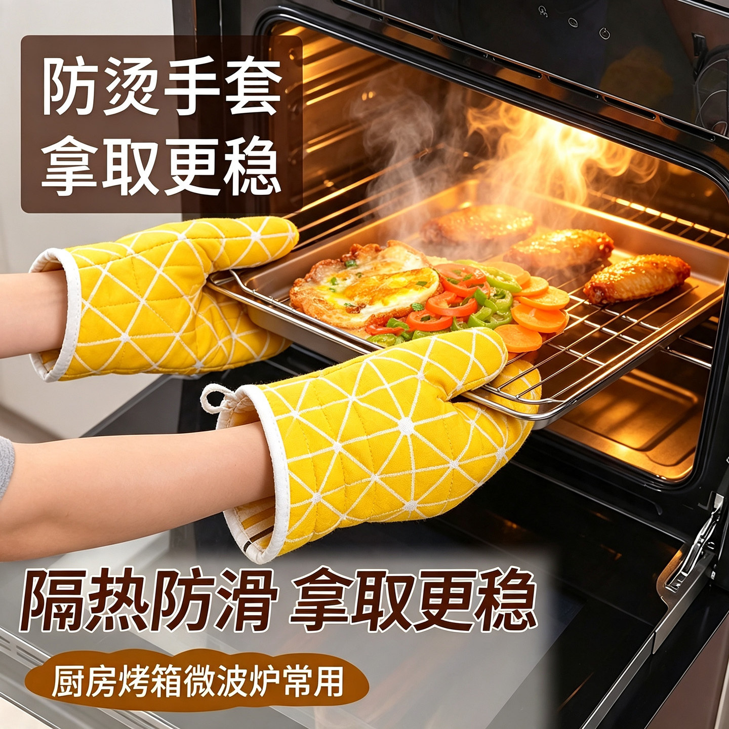 隔热手套加厚耐高温微波炉手套