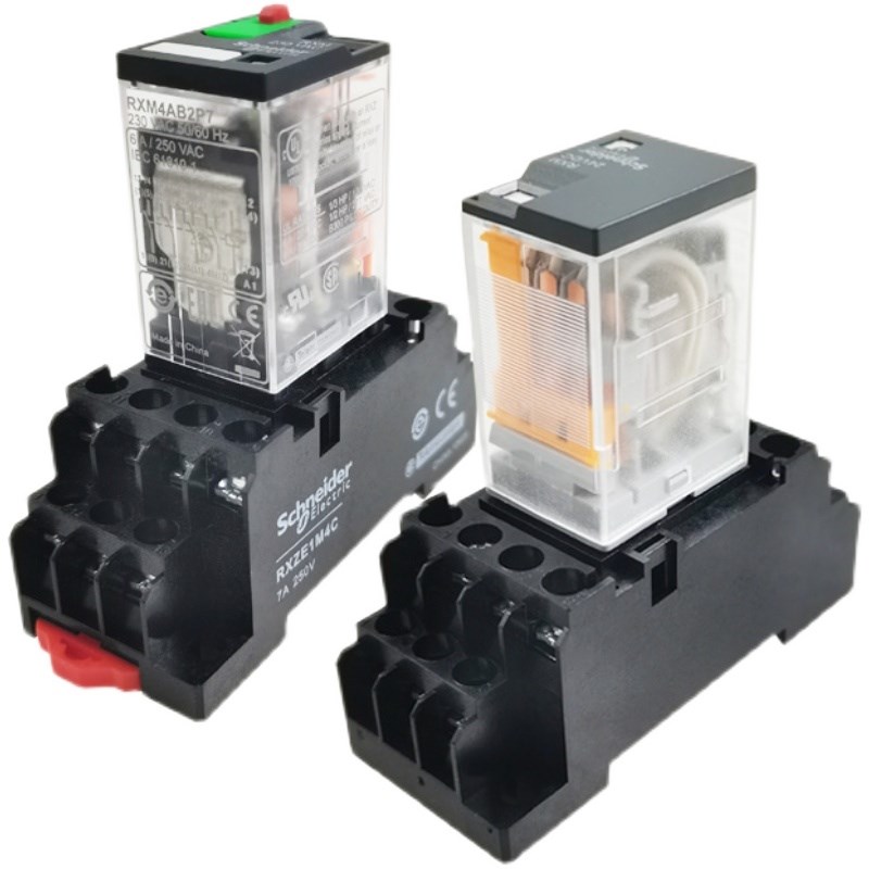 原装施耐德中间继电器RXM2LB2BD RXM4AB2P7小型继电器220V12V24V