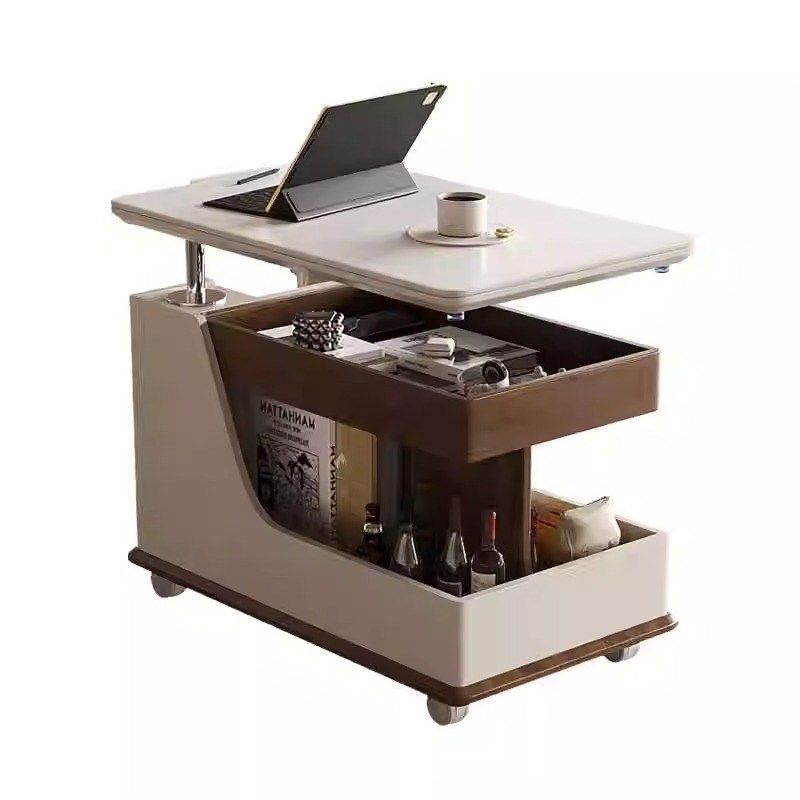 升动沙发边几家用客厅移档茶几小户型高降可折叠岩板茶台书桌一体