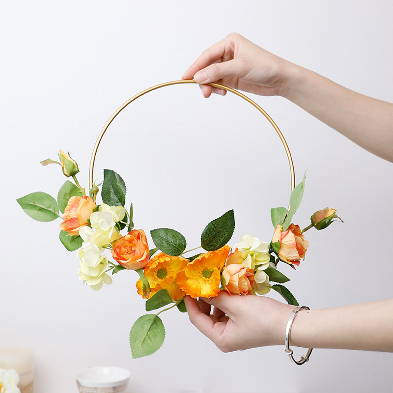 欢迎回家花艺墙面装饰爱心挂件轻奢卧室婚房门床头墙上花架