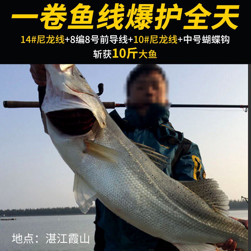 0米可视大鱼线专钓主线尼龙海杆用线子线6锚号
