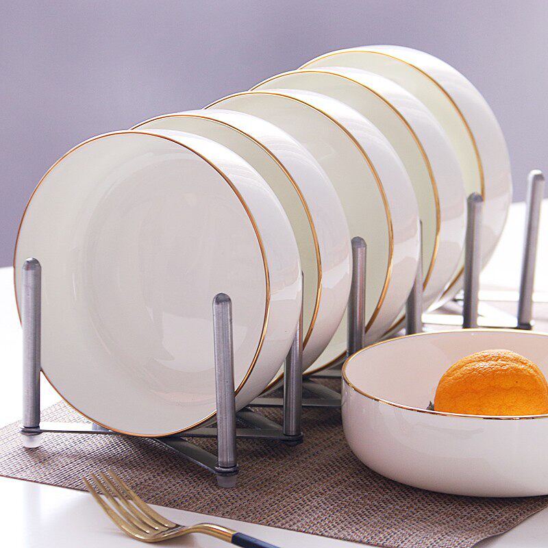 个装家用菜盘陶瓷金边餐盘装菜深盘子菜碗炒菜汤盘创意窝深碟子