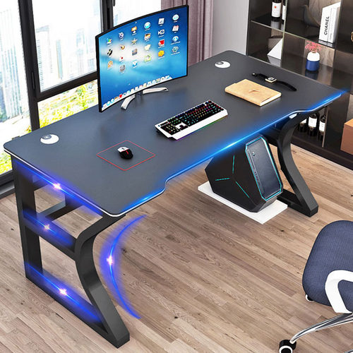 电台脑室桌简易电竞桌简约现办公桌家用学生写字台书桌卧式桌子