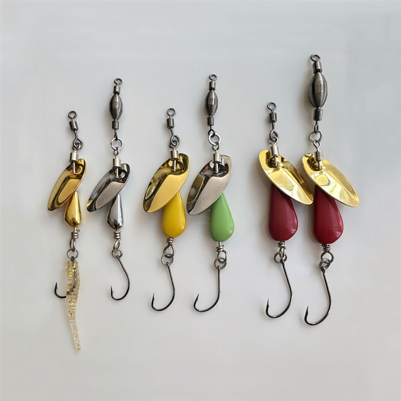 不归路亚夜光飞旋亮片微物溪流鳟鱼马口翘嘴饵复合旋转亮片偏心坠