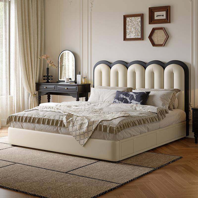 法式复古储物床主卧真皮床意式轻奢中古风1.8m床奶油风床卧室家具,包装,五金配件包装,淘宝优惠券,粉丝福利购,淘宝优惠卷