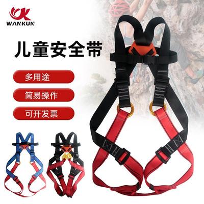 儿童安全带全身保护快乐大本营儿童攀岩全身安全带探险拓展安全带