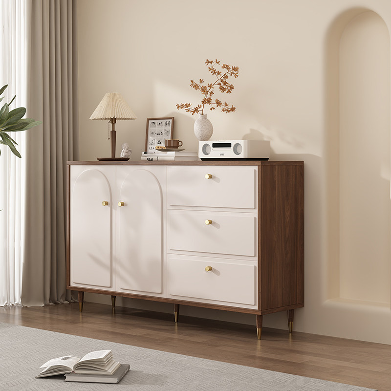 my法式复古中古风五斗柜抽屉柜卧室床尾实木储物柜置物柜客厅五斗