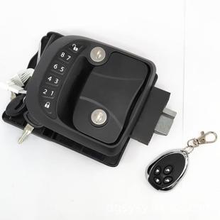 插销手柄门栓拖车无线机械锁 汽车电子锁D款 房车密码 改装