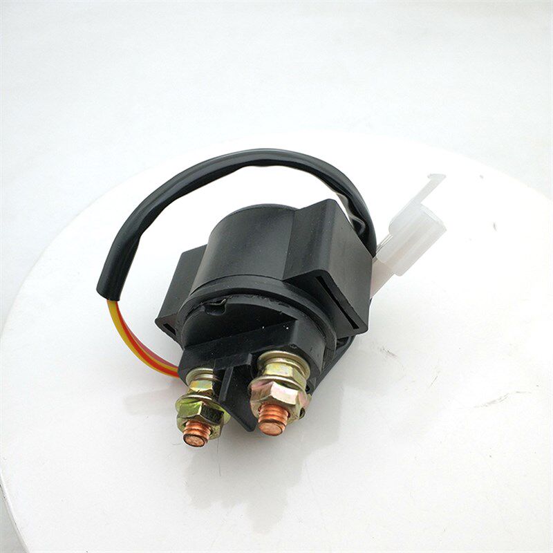 摩托车地平线小忍者趴赛12继电器磁吸12V启动打火通电开关